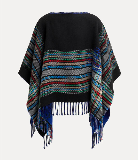 Vivienne Westwood Poncho Multi Col. Madras in BLACK